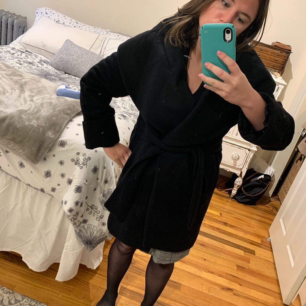 Black Zara pea coat